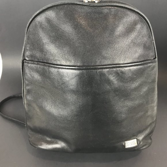 Black leather Pelle Studio backpack main image 5